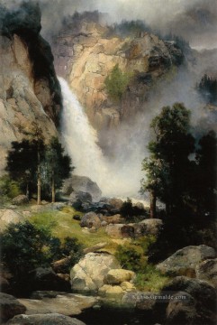 Berg Werke - Cascade Falls Yosemite Landschaft Thomas Moran Berge